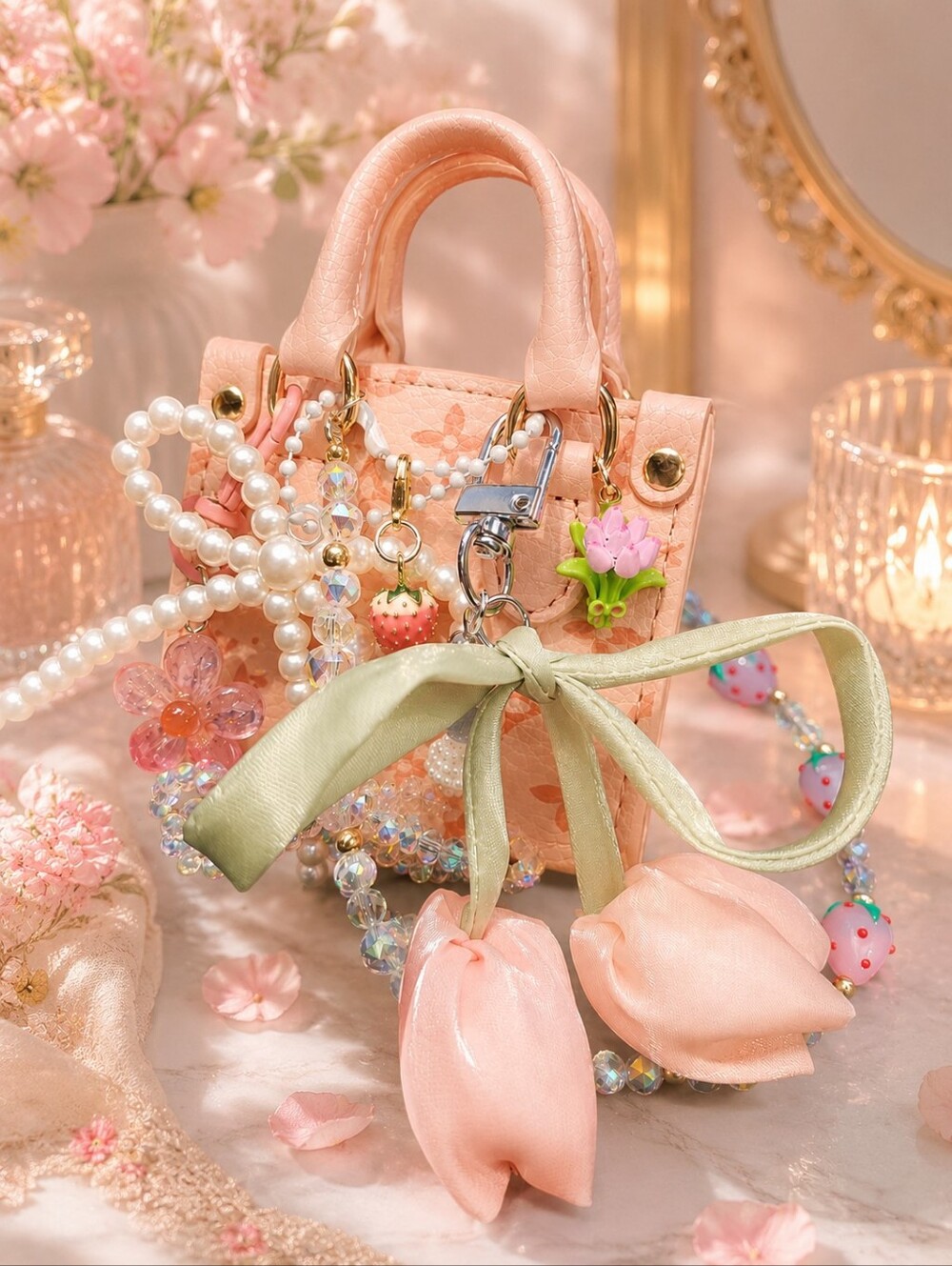 🌸 Tulip Garden Mini Charm Bag